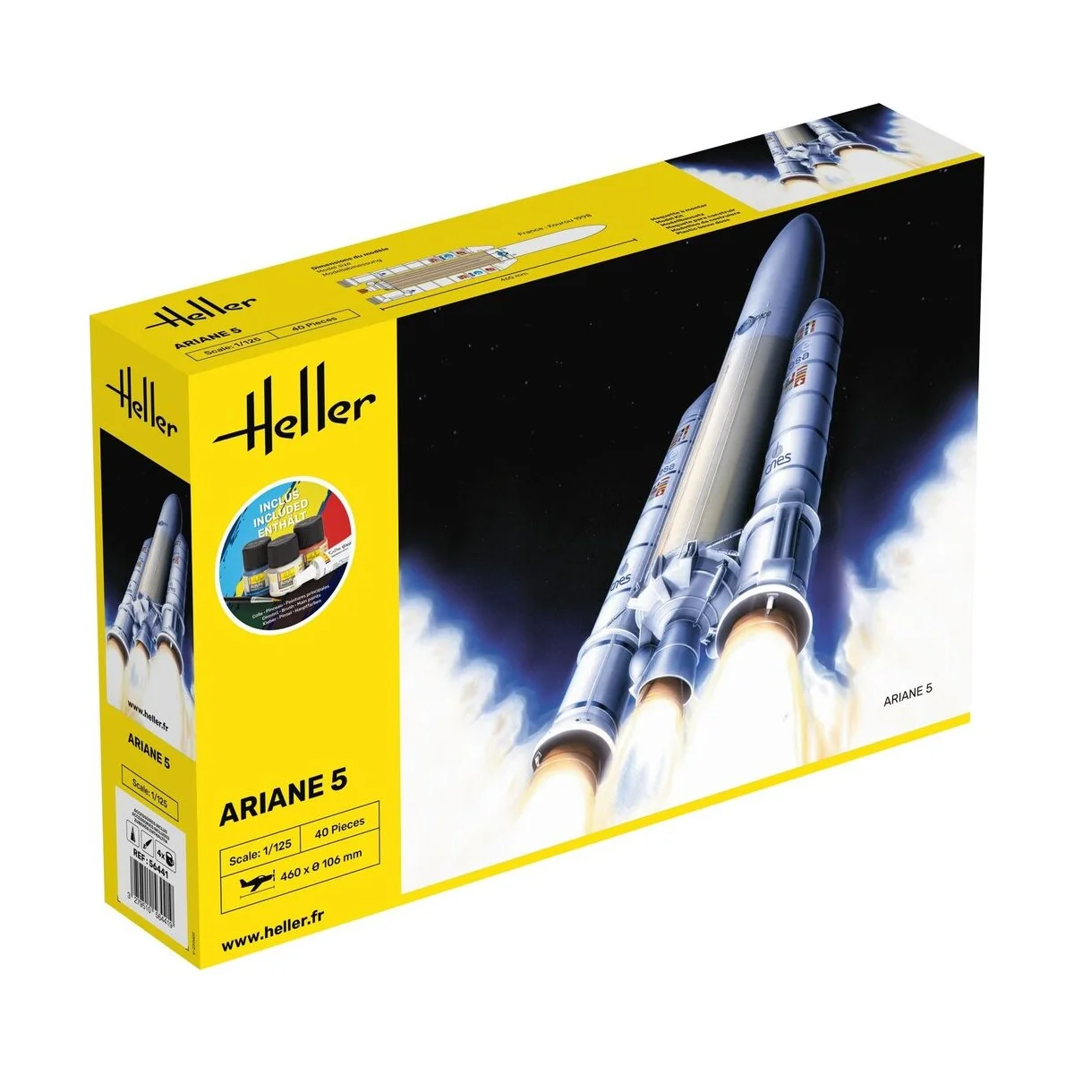 STARTER KIT Ariane 5, 1/125 - Heller 56441