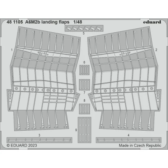 A6M2b landing flaps 1/48 ACADEMY, 1/48 - Eduard Accessories 481105 A6M2b landing flaps 1/48 ACADEMY, 1/48 - Eduard Accessories 481105