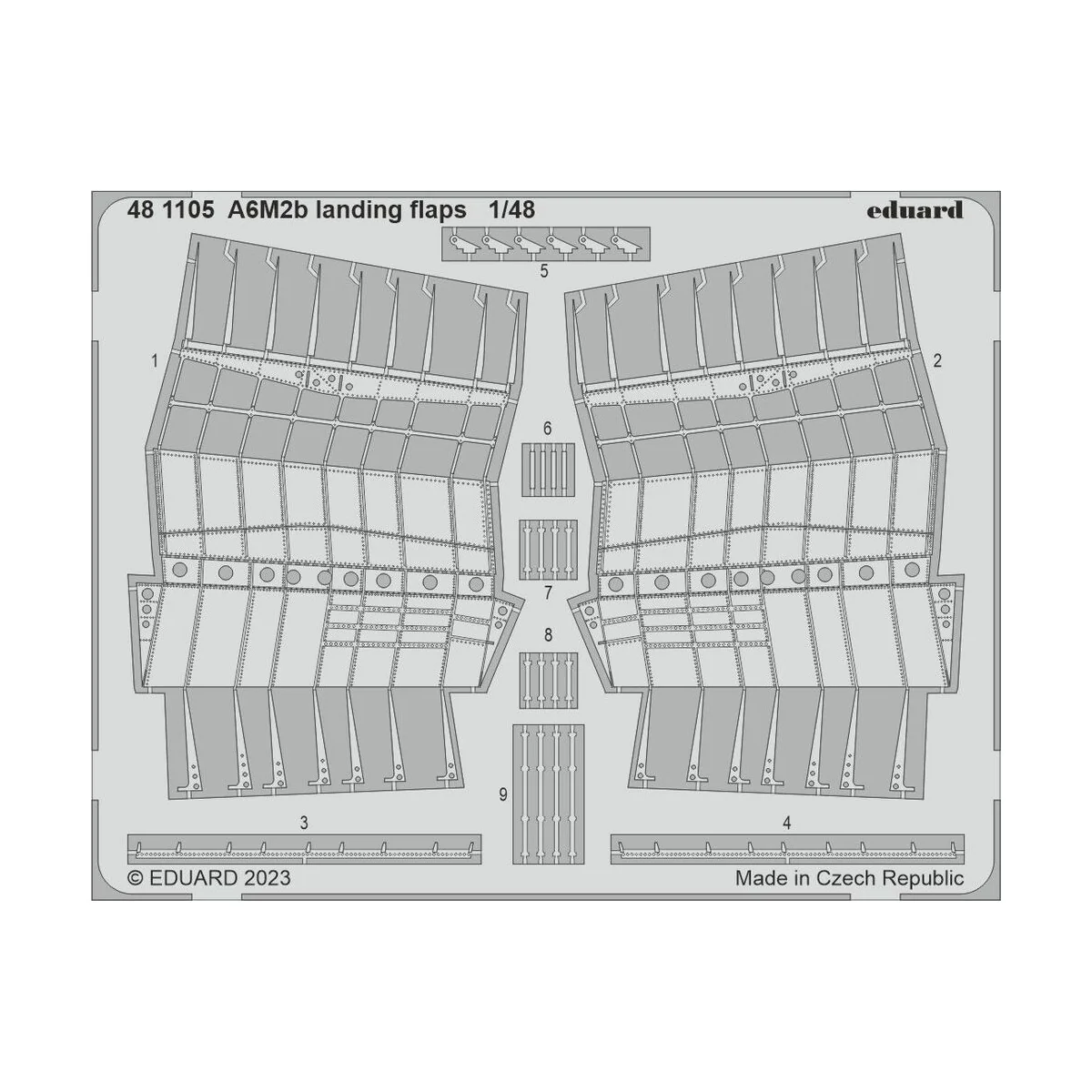 A6M2b landing flaps 1/48 ACADEMY, 1/48 - Eduard Accessories 481105 A6M2b landing flaps 1/48 ACADEMY, 1/48 - Eduard Accessories 481105
