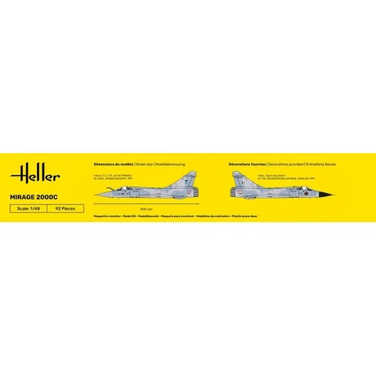 STARTER KIT Mirage 2000 C, 1/48 - Heller 56426