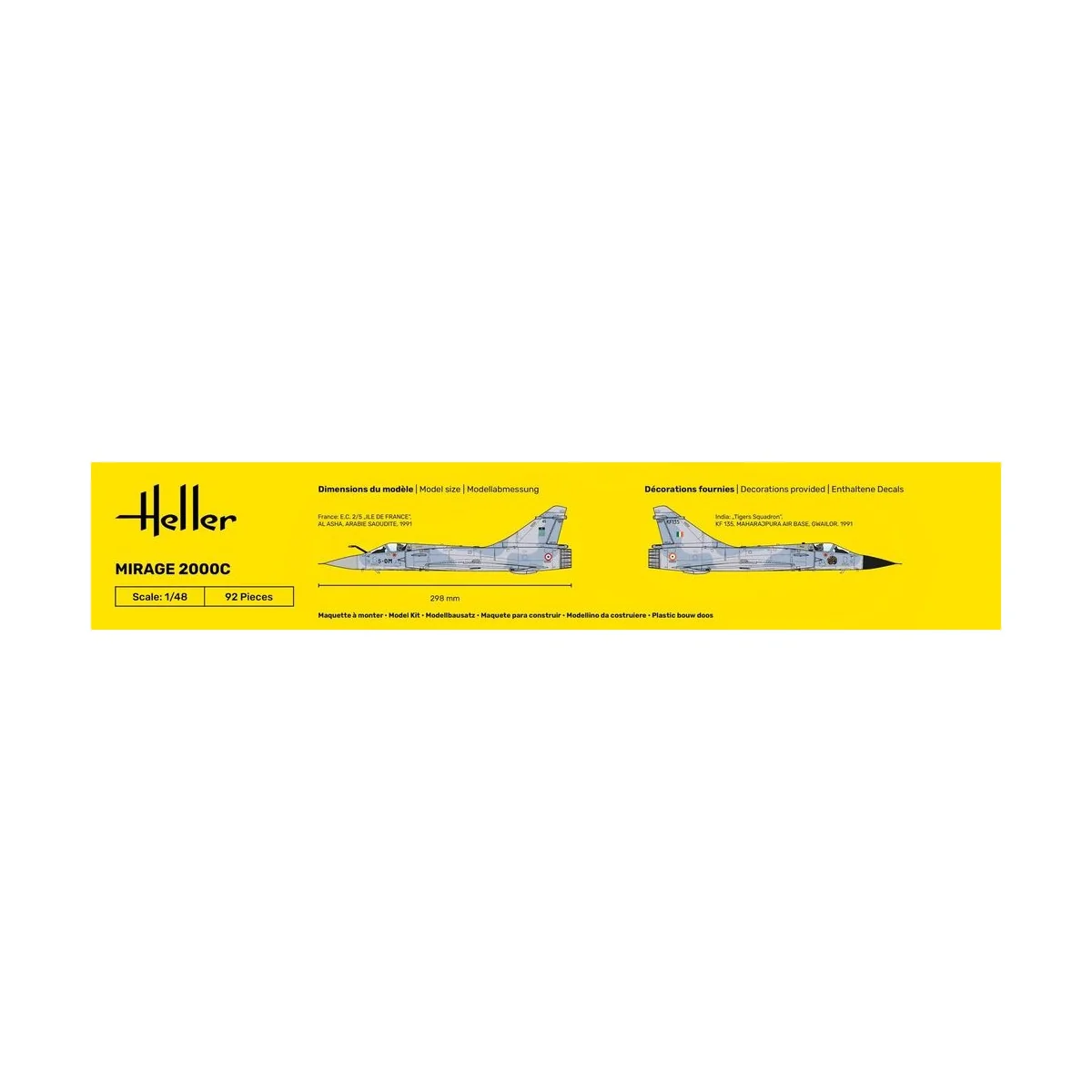 STARTER KIT Mirage 2000 C, 1/48 - Heller 56426