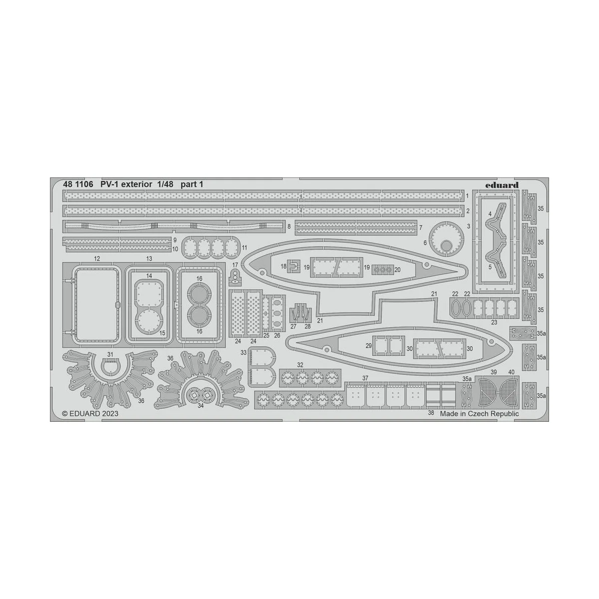 PV-1 exterior 1/48 ACADEMY, 1/48 - Eduard Accessories 481106
