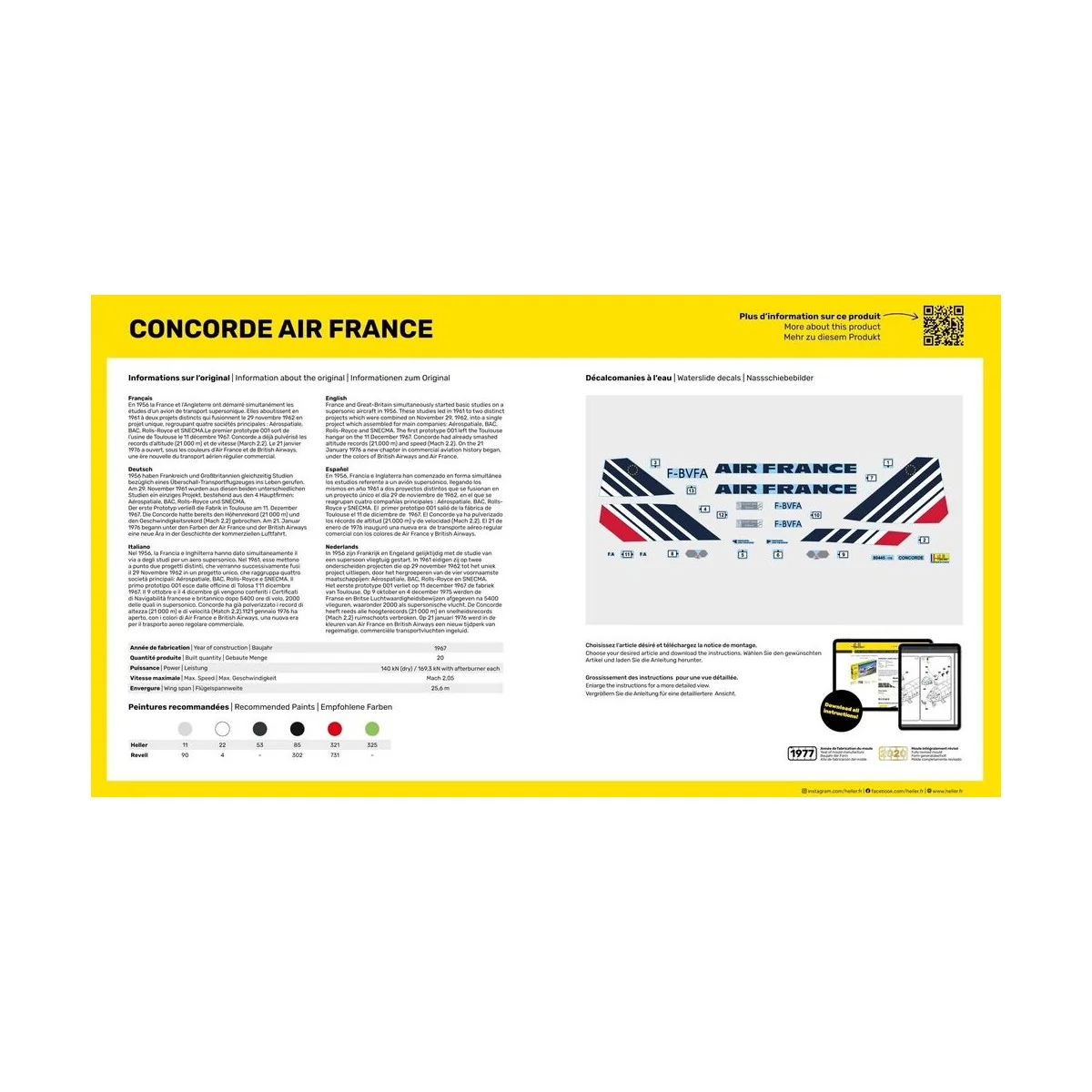 STARTER KIT Concorde AF, 1/125 - Heller 56445