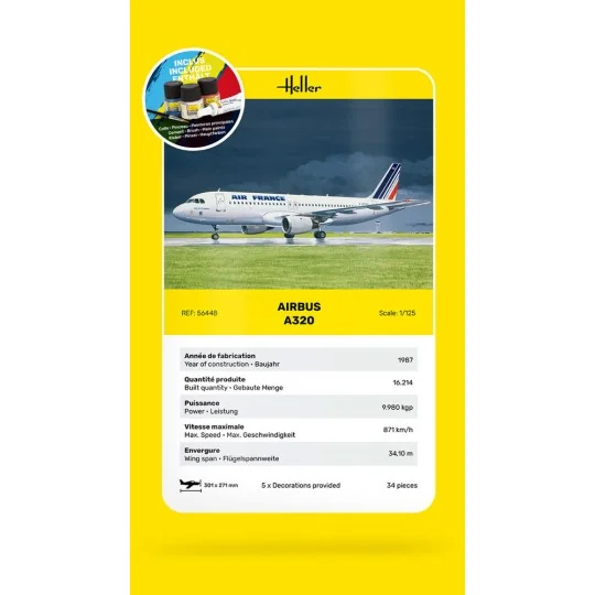 STARTER KIT A320 AF, 1/125 - Heller 56448