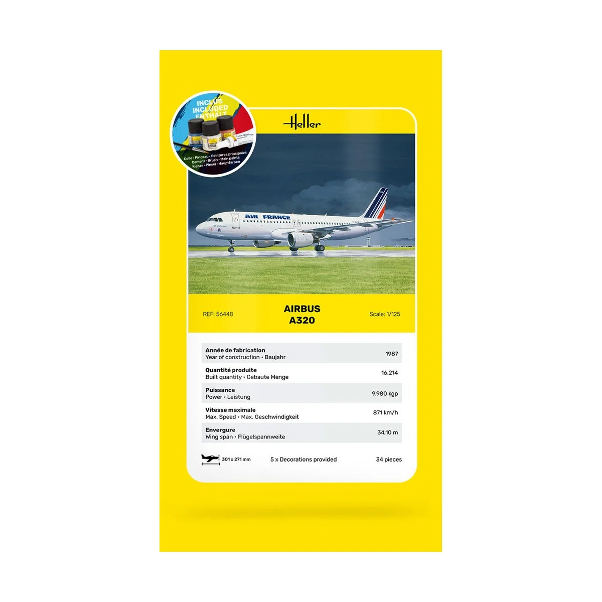 STARTER KIT A320 AF, 1/125 - Heller 56448