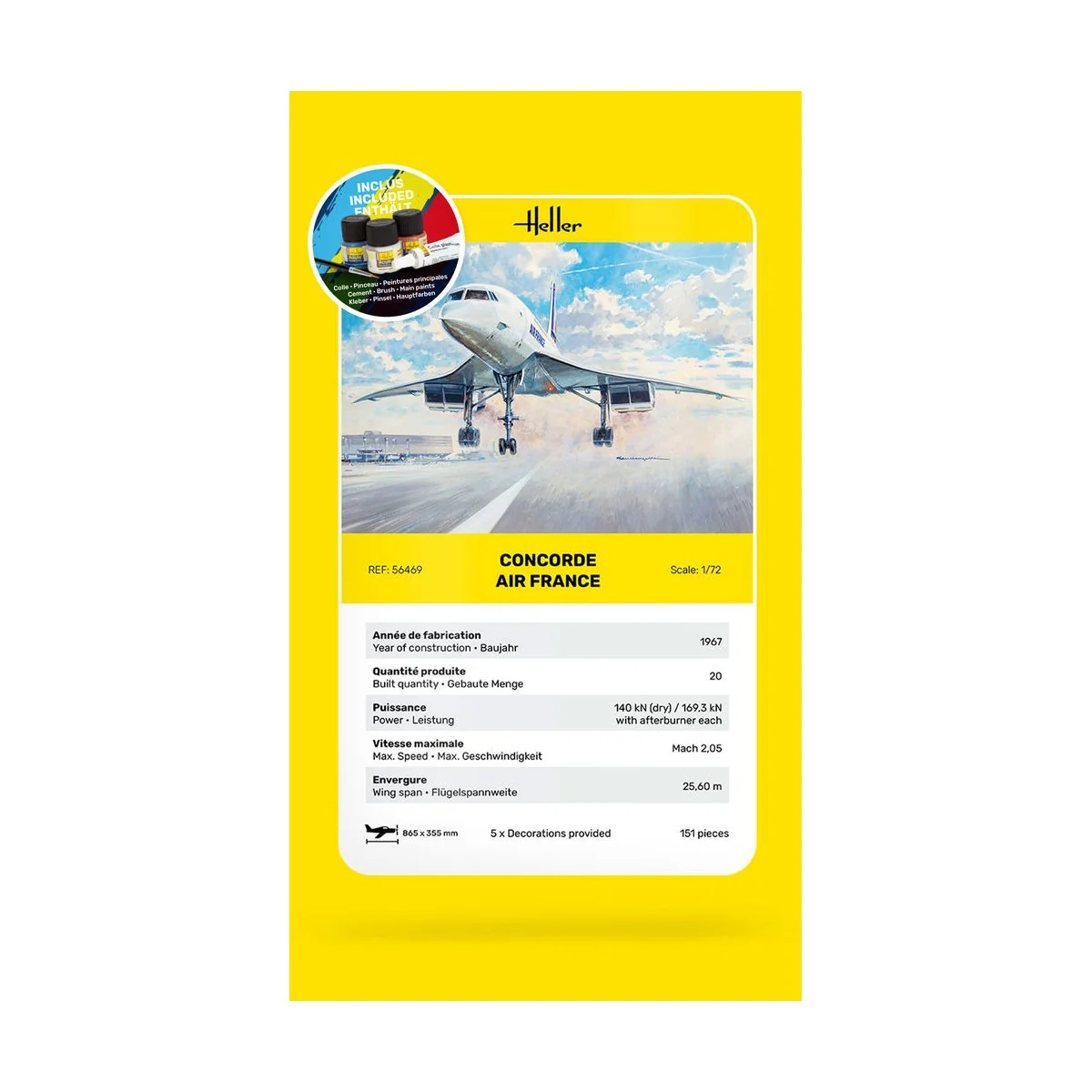 STARTER KIT Concorde AF, 1/72 - Heller 56469