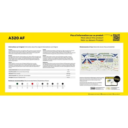 STARTER KIT A320 AF, 1/125 - Heller 56448