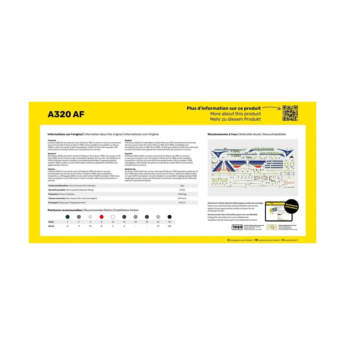 STARTER KIT A320 AF, 1/125 - Heller 56448