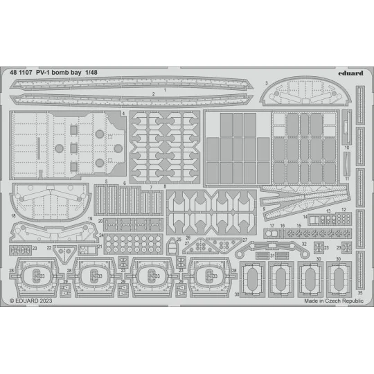 PV-1 bomb bay 1/48 ACADEMY, 1/48 - Eduard Accessories 481107