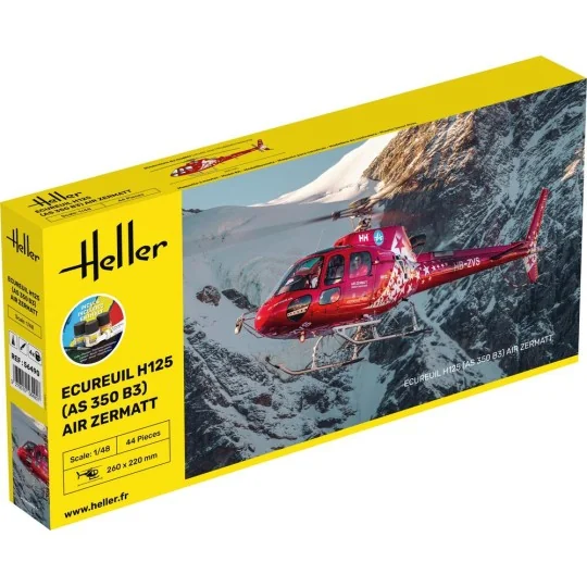 STARTER KIT Ecureuil H125 (AS 350 B3) Air Zermatt, 1/48 - Heller 56490