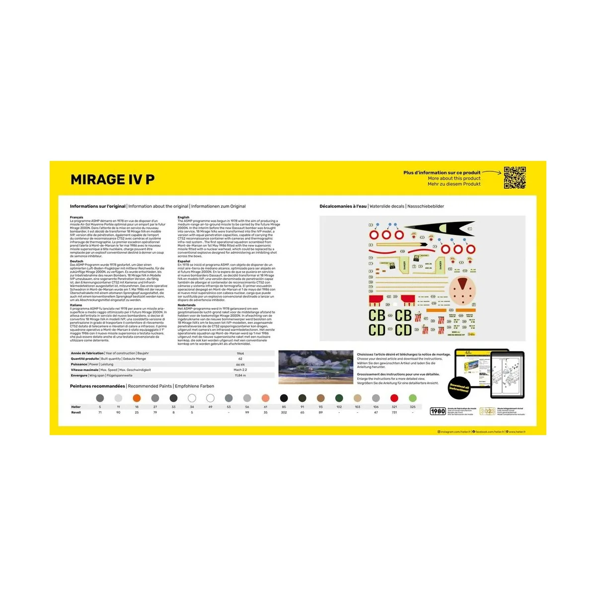 STARTER KIT Mirage IV P, 1/48 - Heller 56493