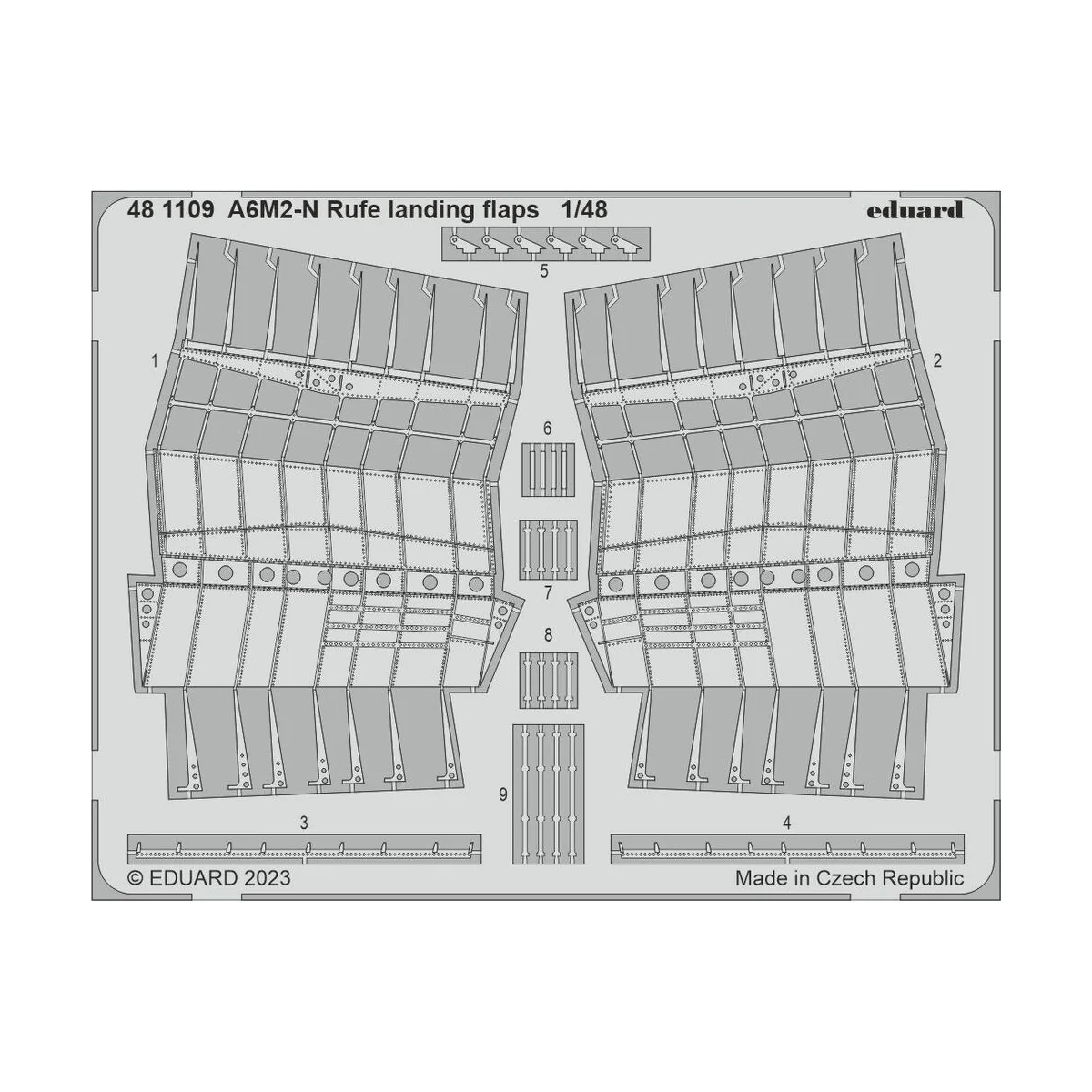 A6M2-N Rufe landing flaps 1/48 EDUARD - Eduard Accessories 481109