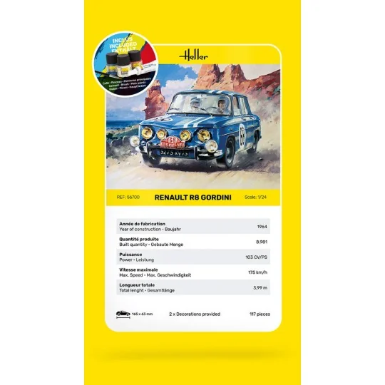 STARTER KIT Renault R8 Gordini, 1/24 - Heller 56700