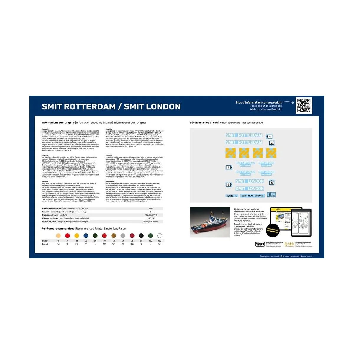 STARTER KIT Smit Rotterdam / Smit London, 1/200 - Heller 56620