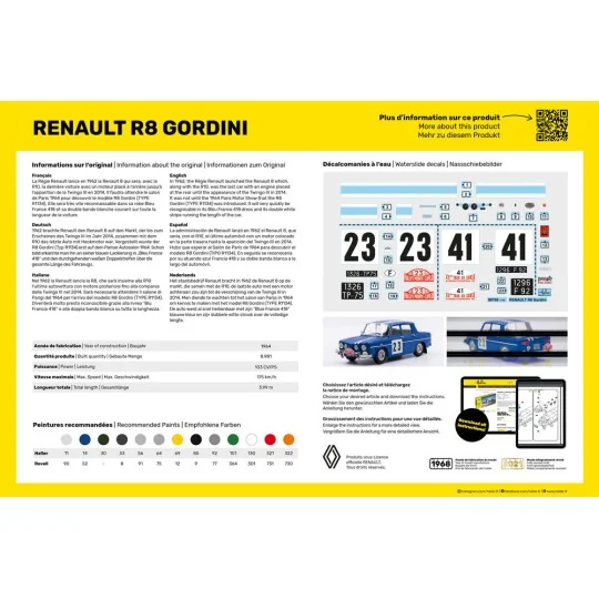 STARTER KIT Renault R8 Gordini, 1/24 - Heller 56700