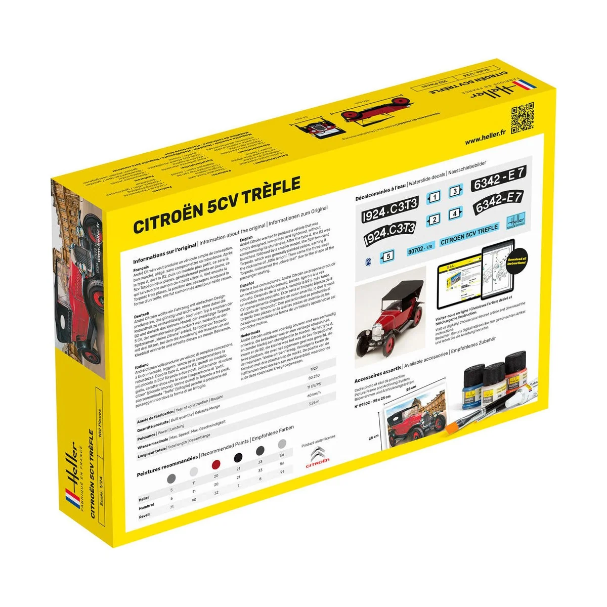 STARTER KIT Citroen Trefle, 1/24 - Heller 56702