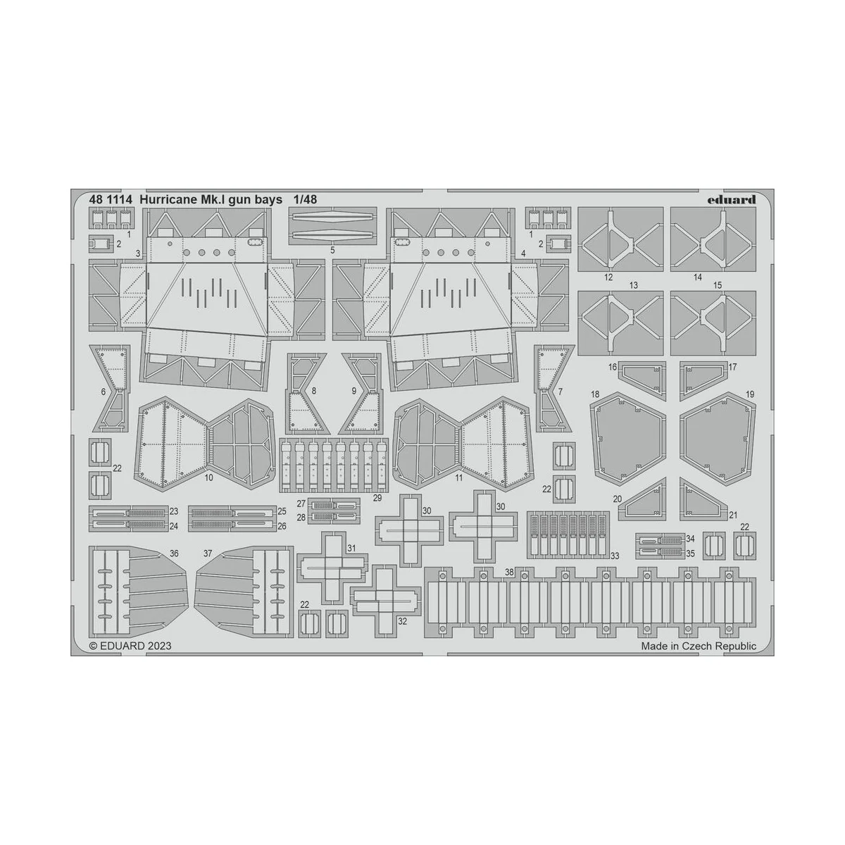 Hurricane Mk.I gun bays 1/48 HOBBY BOSS, 1/48 - Eduard Accessories ...