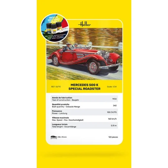 STARTER KIT 500 K Special Roadster, 1/24 - Heller 56710
