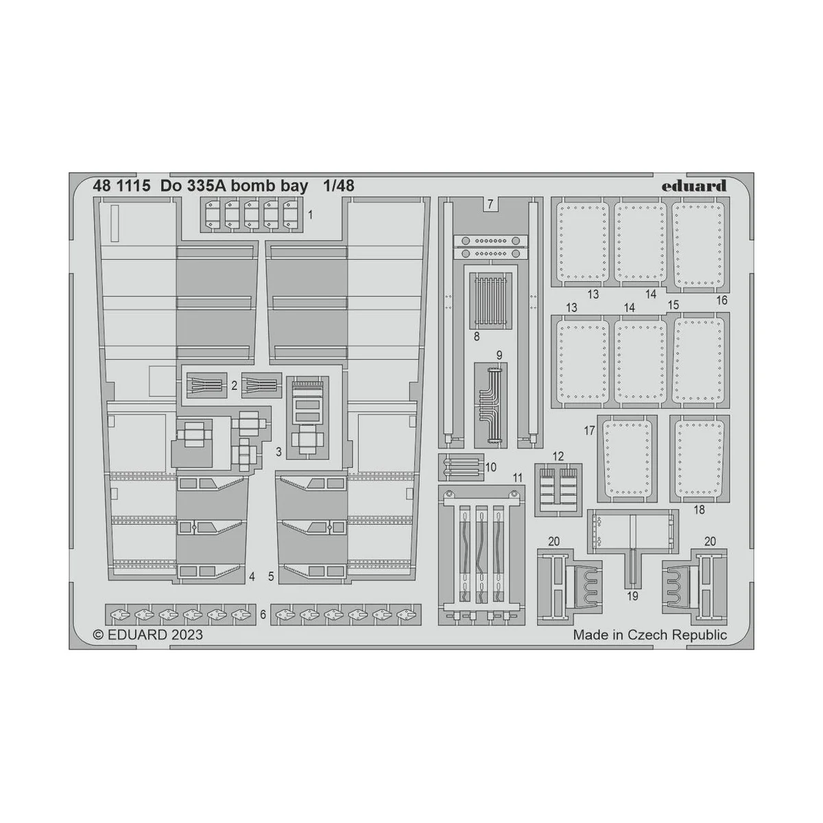 Do 335A bomb bay 1/48 TAMIYA - Eduard Accessories 481115