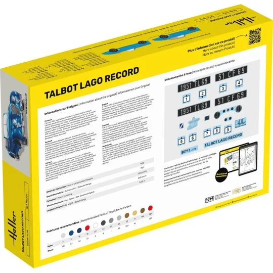 STARTER KIT Talbot Lago Record, 1/24 - Heller 56711