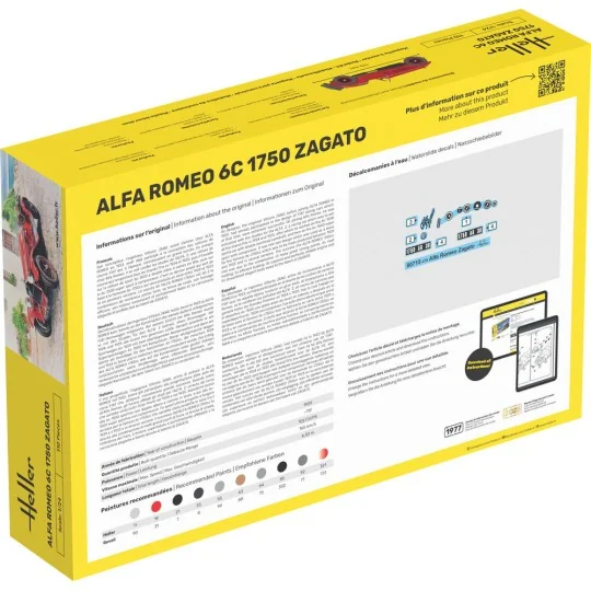 STARTER KIT Alfa Romeo 6C 1750 Zagato, 1/24 - Heller 56715