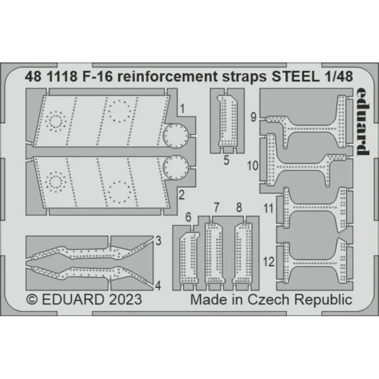 F-16 reinforcement straps STEEL 1/48 KINETIC, 1/48 - Eduard Accesso... F-16 reinforcement straps STEEL 1/48 KINETIC, 1/48 - Eduard Accesso...
