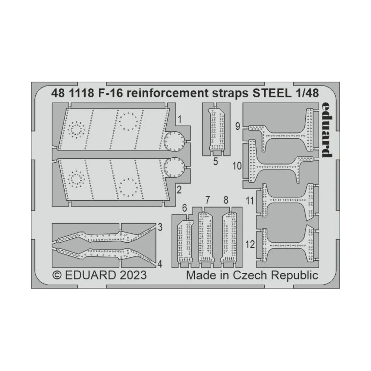 F-16 reinforcement straps STEEL 1/48 KINETIC - Eduard Accessories 4...