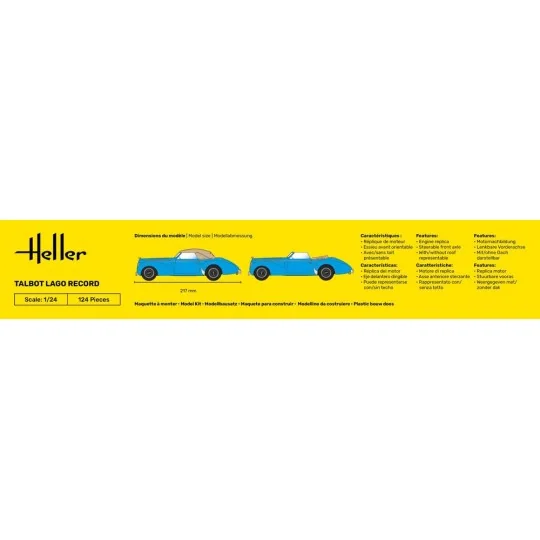 STARTER KIT Talbot Lago Record, 1/24 - Heller 56711