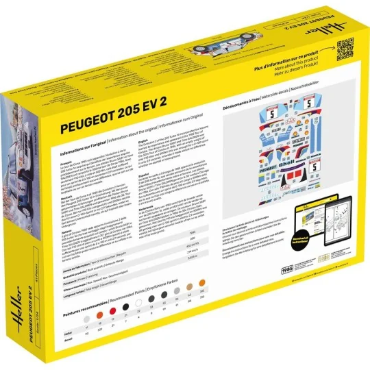 STARTER KIT Peugeot 205 EV 2, 1/24 - Heller 56716