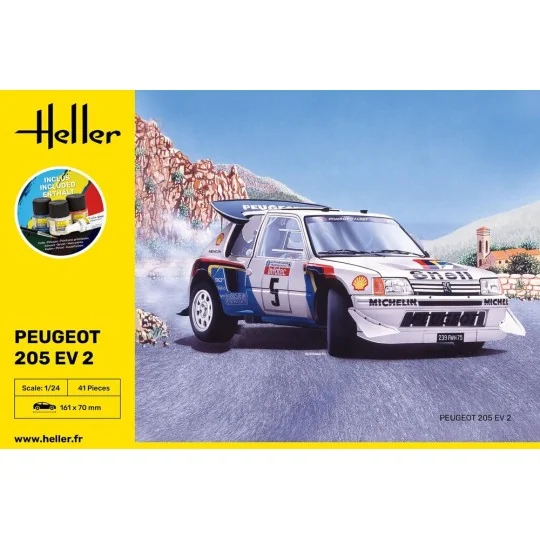 STARTER KIT Peugeot 205 EV 2, 1/24 - Heller 56716
