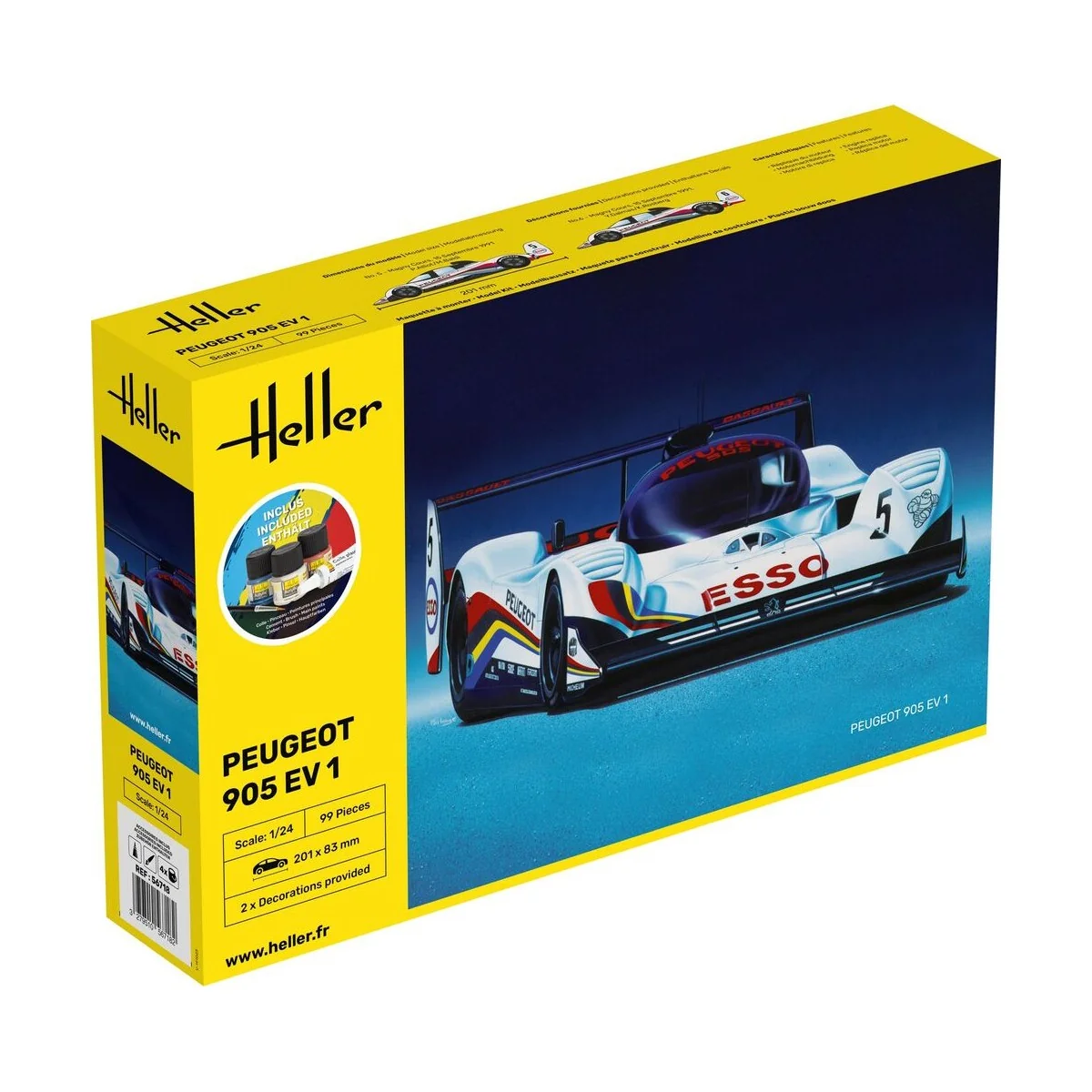 STARTER KIT Peugeot 905 EV 1, 1/24 - Heller 56718
