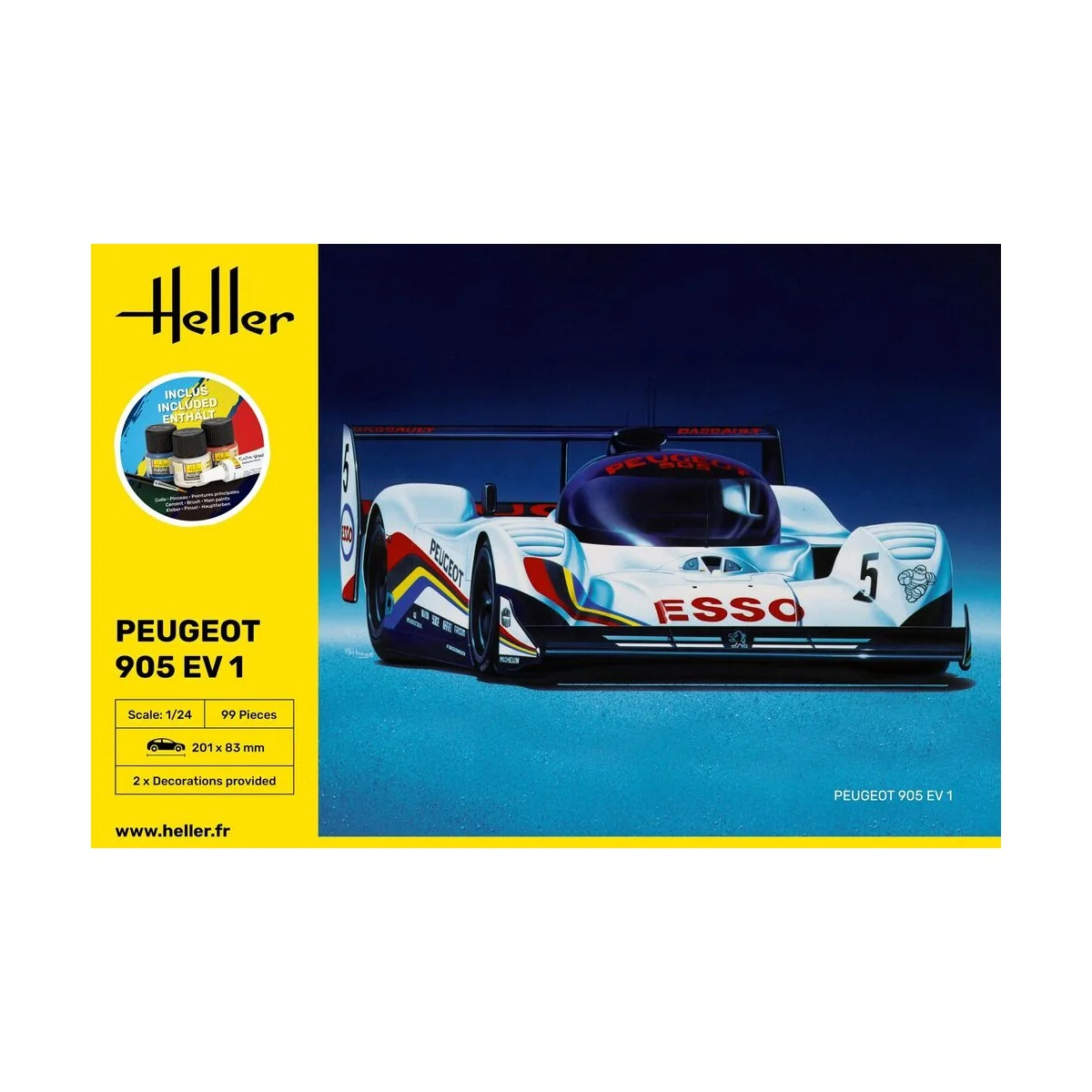 STARTER KIT Peugeot 905 EV 1, 1/24 - Heller 56718