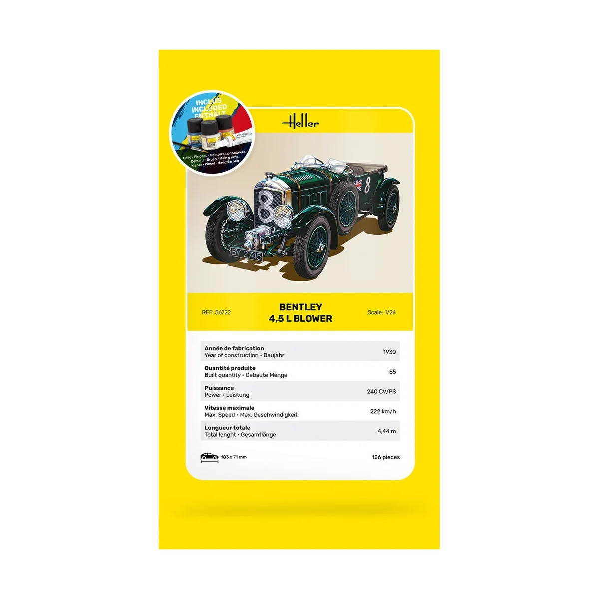 STARTER KIT Bentley Blower, 1/24 - Heller 56722