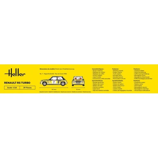 STARTER KIT Renault R5 Turbo, 1/24 - Heller 56717