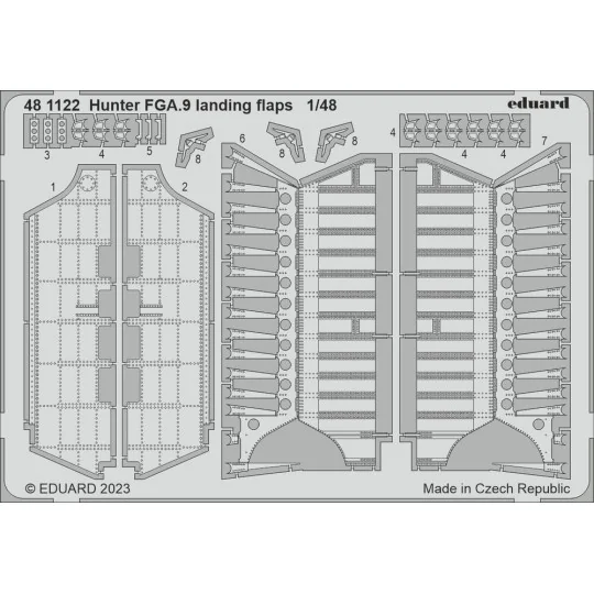 Hunter FGA.9 landing flaps 1/48 AIRFIX - Eduard Accessories 481122