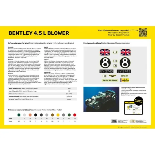 STARTER KIT Bentley Blower, 1/24 - Heller 56722