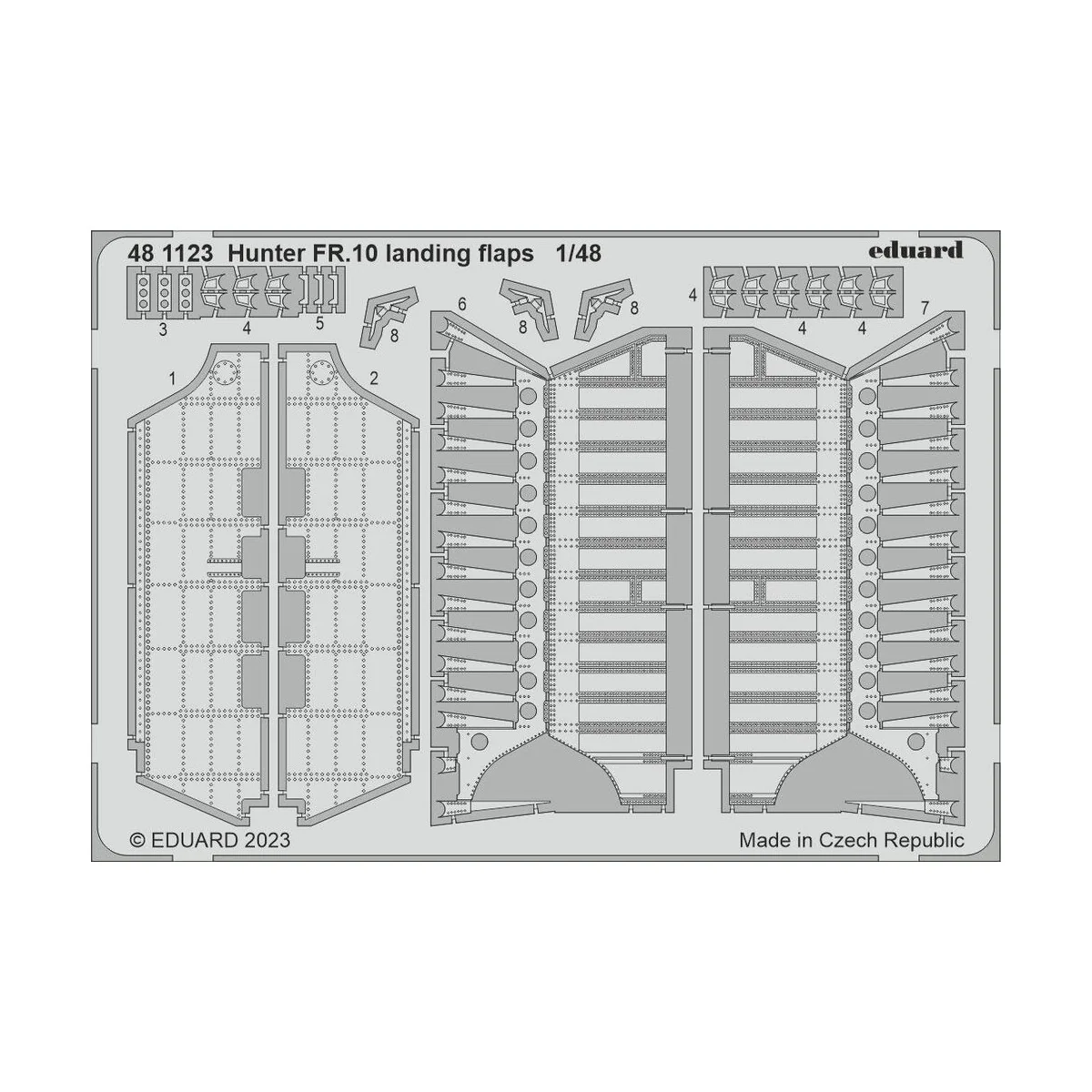 Hunter FR.10 landing flaps 1/48 AIRFIX - Eduard Accessories 481123