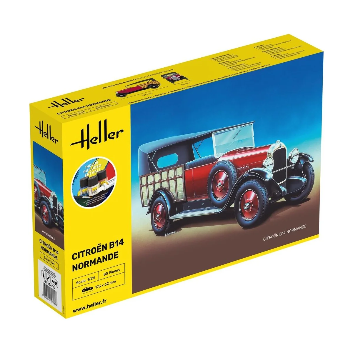 STARTER KIT Citroen B14 Normande, 1/24 - Heller 56729