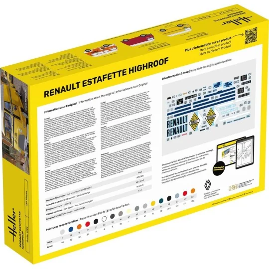 STARTER KIT Renault Estafette Highroof, 1/24 - Heller 56740