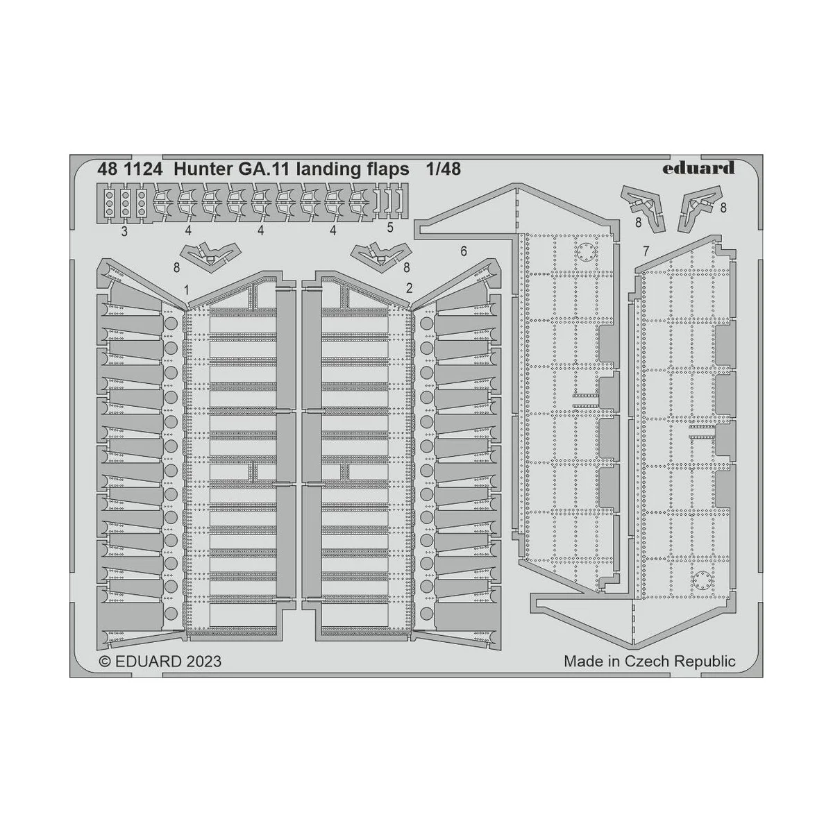 Hunter GA.11 landing flaps 1/48 AIRFIX - Eduard Accessories 481124