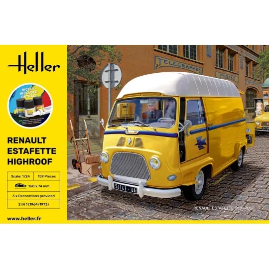 STARTER KIT Renault Estafette Highroof, 1/24 - Heller 56740