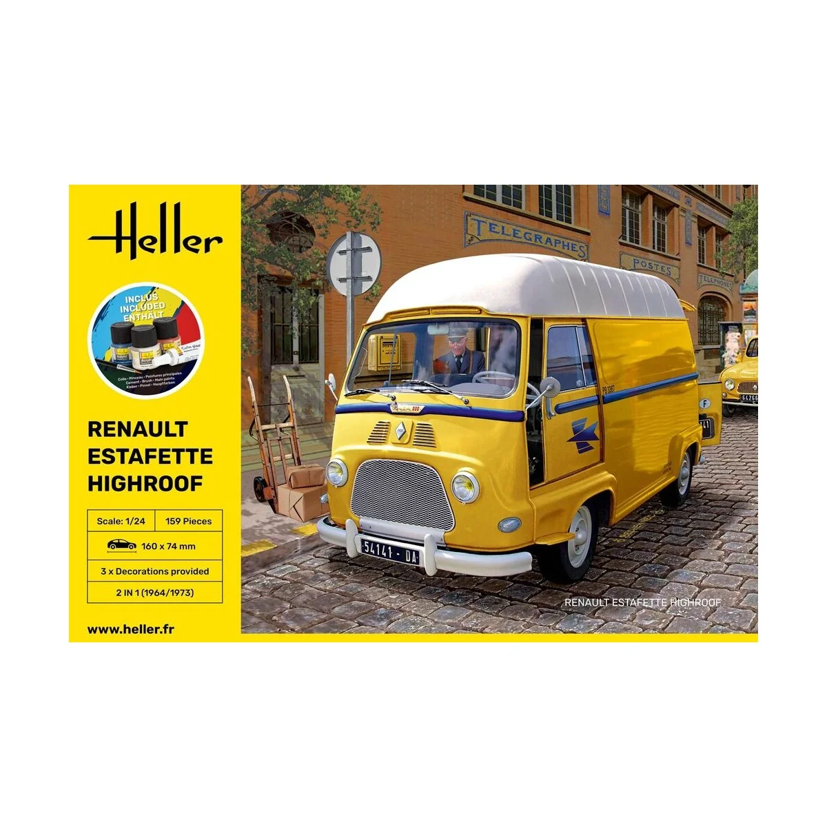 STARTER KIT Renault Estafette Highroof, 1/24 - Heller 56740