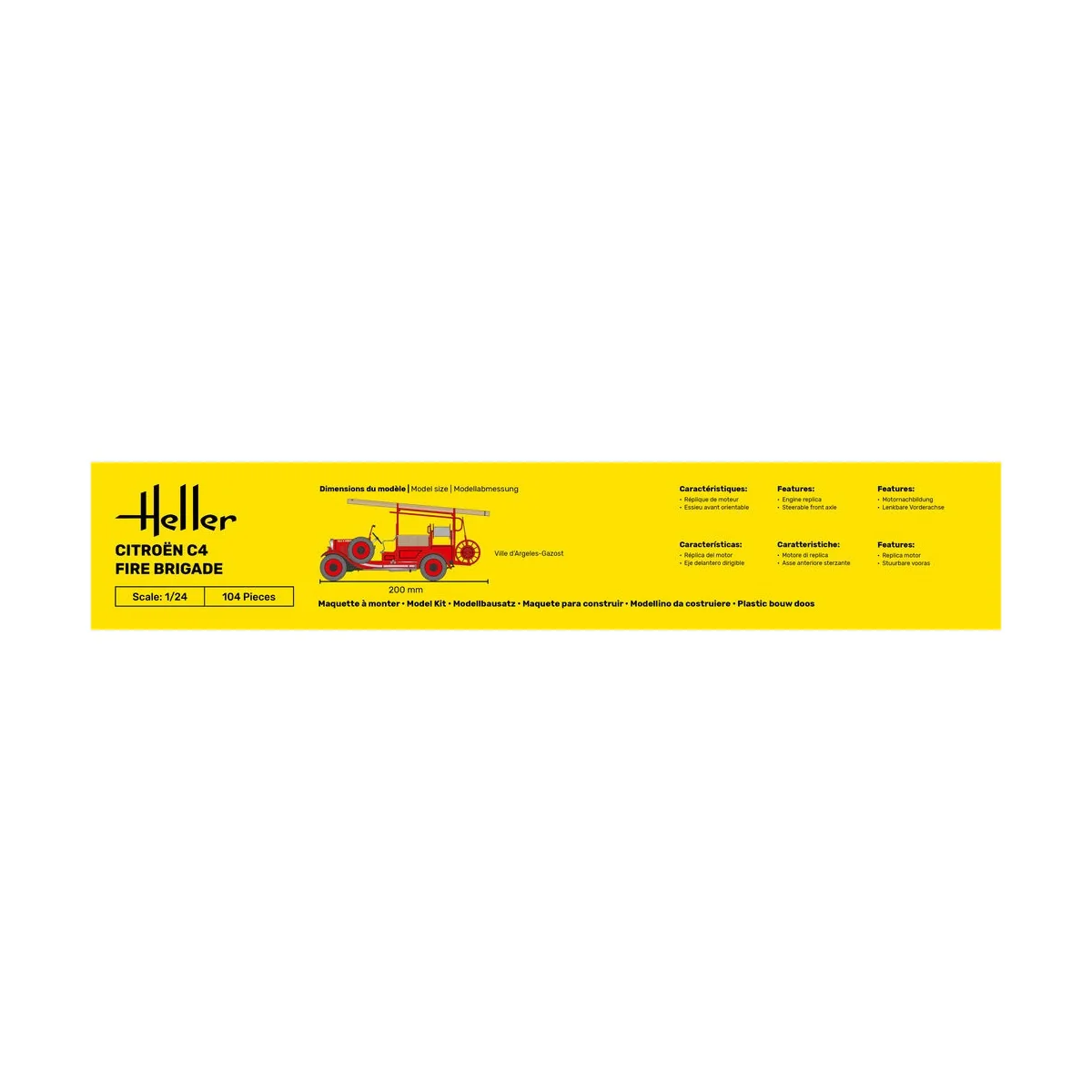 STARTER KIT Citroen C4 Fire Brigade, 1/24 - Heller 56733