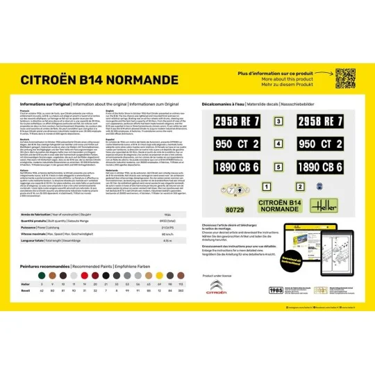 STARTER KIT Citroen B14 Normande, 1/24 - Heller 56729