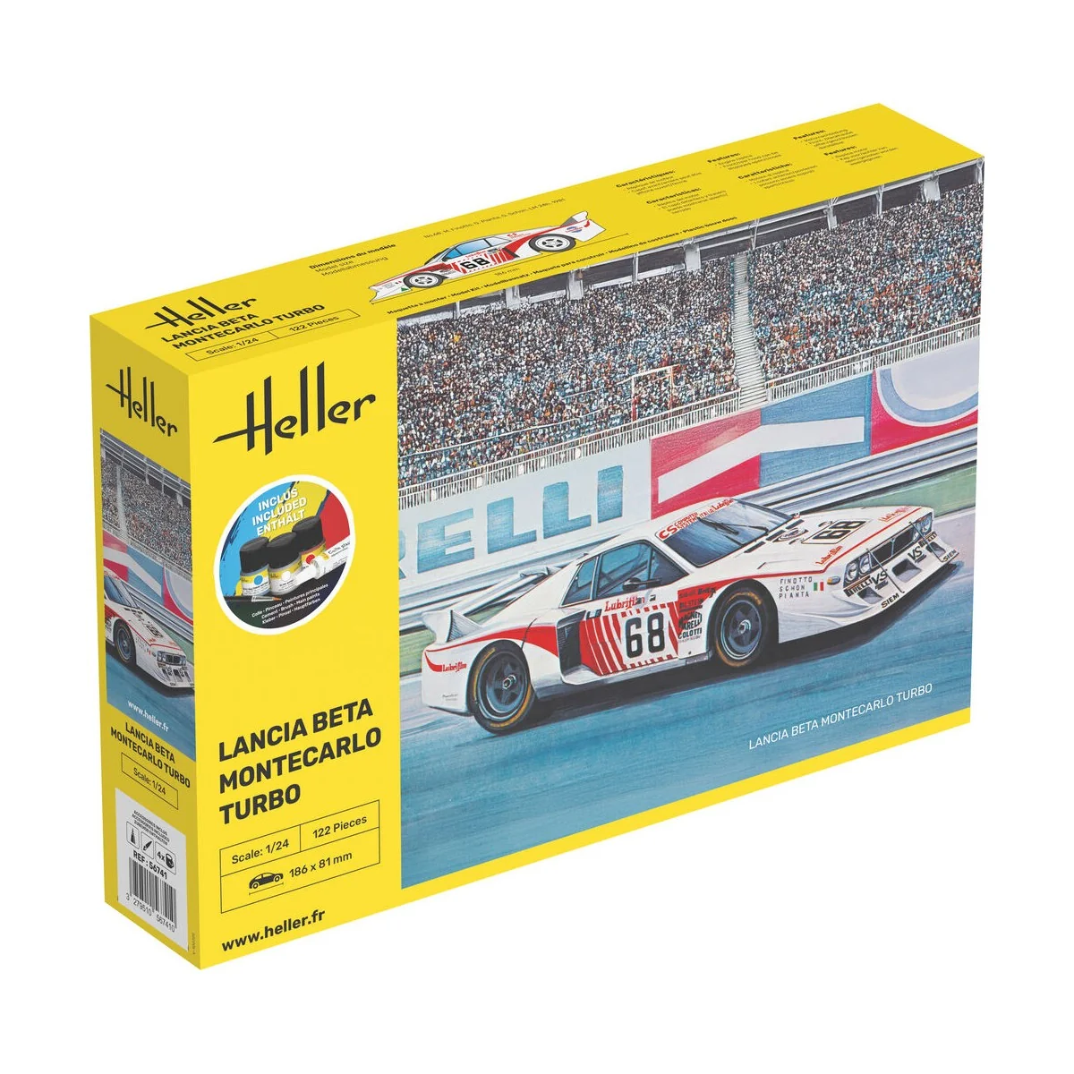 STARTER KIT Lancia Beta Montecarlo Turbo, 1/24 - Heller 56741