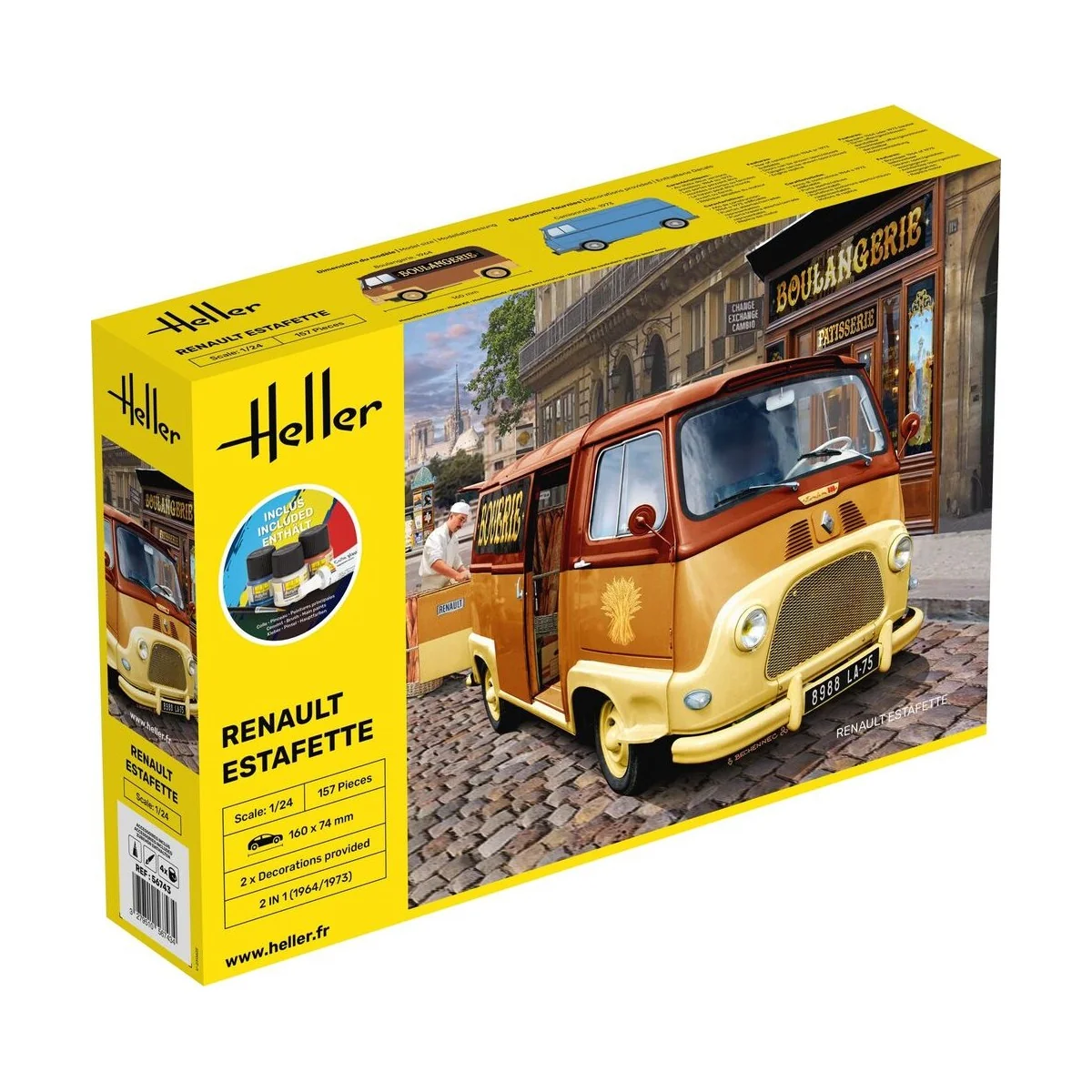 STARTER KIT Renault Estafette, 1/24 - Heller 56743