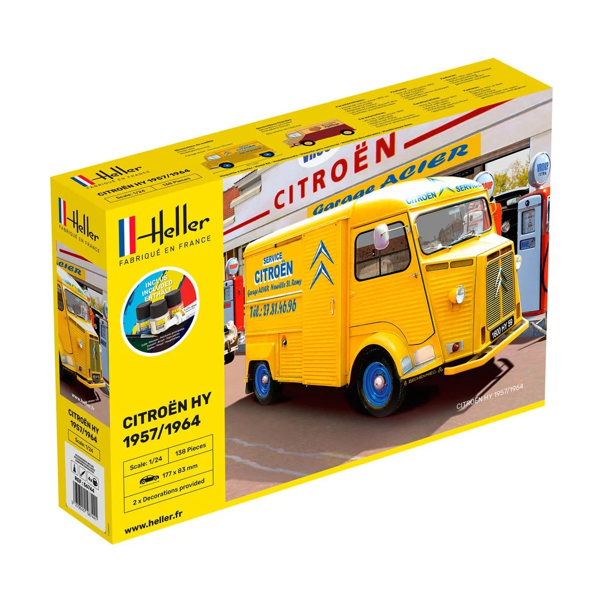 STARTER KIT CITROEN HY 1957/1964, 1/24 - Heller 56744