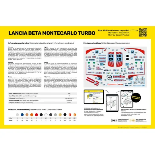 STARTER KIT Lancia Beta Montecarlo Turbo, 1/24 - Heller 56741