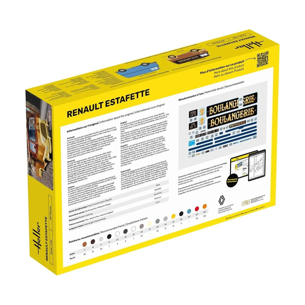 STARTER KIT Renault Estafette, 1/24 - Heller 56743