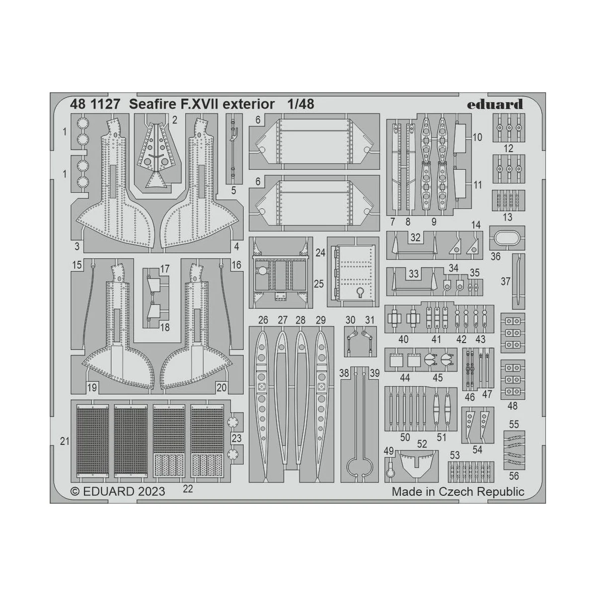 Seafire F.XVII exterior, 1/48 - Eduard Accessories 481127